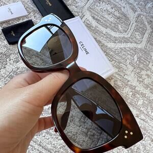 OG.$500 CELINE square cat eye sunglasses tortoise